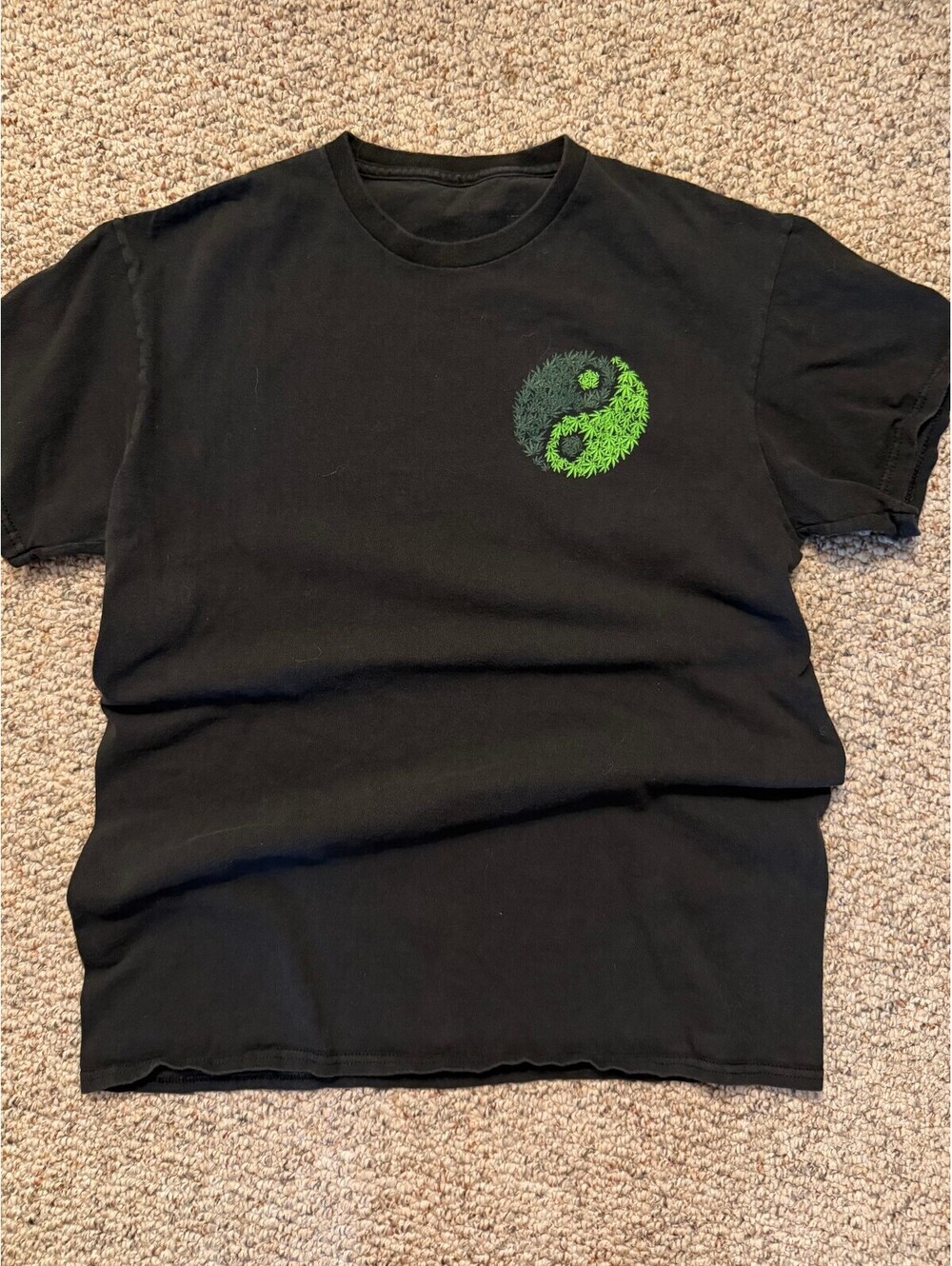 Maryjane Ying yang black tee shirt